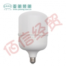 亚明照明 LED节能灯泡塑包铝灯泡 E27大螺口家用商用大功率光源工业照明灯厂房灯车间灯 塑包铝白光50W