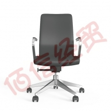得力普乐士 deliplus 人体工学电脑椅 优质生态皮椅 高端老板办公椅 卡丁系列 石墨黑