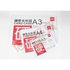 得力(deli)硬质卡片袋文件保护套PVC硬胶套资料袋保护套 5806 A4