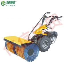 利晨LC-MT370 小型扫雪机手推式铲全齿轮滚刷驾驶电动汽油道路抛雪机物业清雪机多功能除雪机驾驶式道路清雪机（汽油款扫雪机整机带滚刷）