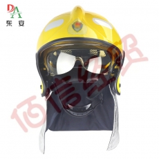 东安（DA）FTK Q/F 14款消防认证欧式全防护头盔 消防员灭火防护头盔微型消防站配置 黄 均码