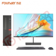 方正电脑（Founder）国产商用办公台式机电脑小机箱I3-12100/8G/128G/1T 21.5英寸显示器 FDP1A1L