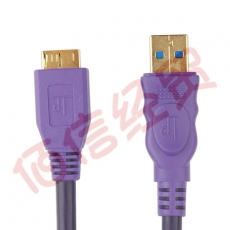金佳佰业高速USB3.0数据线加长 移动硬盘数据线充电线 note3通用数据线microB 浅紫色 1.2米