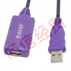 金佳佰业USB2.0延长器公对母延长线信号放大器 扫描枪无线网卡打印机连接线3米5米10米  5米（紫色）