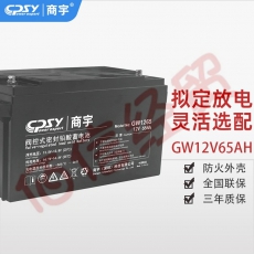 商宇UPS不间断电源GW12V65AH阀控式铅酸蓄电池机房设备断电续航停电备用电源