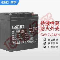 商宇UPS不间断电源GW1224 专用铅酸蓄电池12V24AH耐过充放电优抗腐蚀耐高温