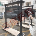 聚徽 户外广告机横屏雨棚款 室外高亮防水双立柱智能高清电容触摸一体机显示器 100英寸壁挂立式智能数字标牌