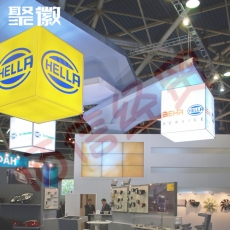 聚徽 LED魔方屏室内户外广告招牌正方体电子广告屏高清全彩led显示屏创意屏炫彩屏 室内P2五面吊挂led屏640*640*640（其它尺寸咨询客服）