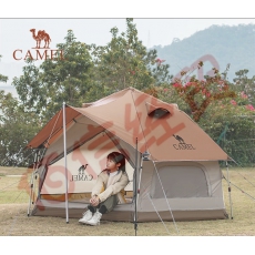 骆驼（CAMEL）户外精致露营蘑菇屋帐篷便携折叠野营加厚野餐公园露营自动帐篷 1142253030，浅摩卡