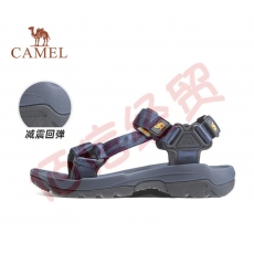 骆驼（CAMEL）男鞋款舒适轻便魔术贴休闲凉鞋防滑耐磨涉水沙滩鞋 FOS2220016，深蓝，男 41