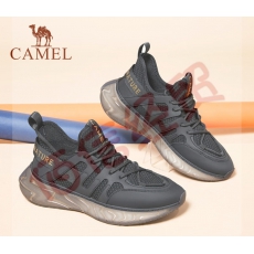 骆驼（CAMEL）男鞋潮流款飞织运动鞋男透气回弹减震休闲跑步鞋子 A132128160，黑色，男款 44