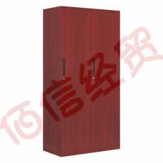 航天润普0.8mm冷轧钢板H1850*W900*D500 红色木纹转印二门更衣柜