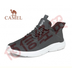 骆驼（CAMEL）男鞋休闲飞织轻盈潮流动感减震流线型休闲运动鞋 A032304760，黑色，男款 40