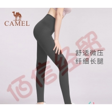 骆驼（CAMEL）加绒鲨鱼裤女外穿加压打底瑜伽裤高腰提臀加厚运动裤 YF52162003，黑色 M