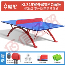 健伦（JEEANLEAN） 乒乓球桌室内家用可折叠比赛专业标准移动乒乓球台户外 彩虹腿KL315（室外款SMC）