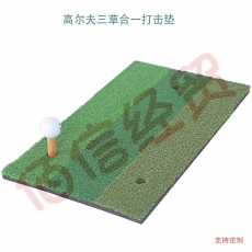 健伦（JEEANLEAN） 室内高尔夫推杆练习器办公室推杆练习毯球杆套装 三色短草打击垫