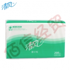 清风擦手纸加厚200抽张20包抹手纸干手家用洗手间卫生纸商用酒店B913A