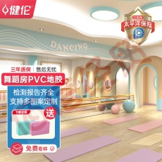 健伦舞蹈室专用地胶垫幼儿园舞蹈房地垫室内体适能教室专业pvc地板胶