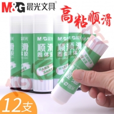 晨光（M&G）36g大号固体胶棒粘性强幼儿园儿童手工课胶水批发学生用办公文具支装财务单据粘贴12支装 36g/12支/n7105