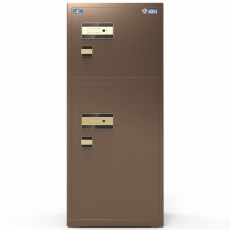 虎牌保险柜家用办公小型国标认证保险箱150cm双门指纹密码全钢防盗财务专用保密柜 尊虎系列 咖啡金