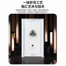 虎牌保险柜家用办公大型指纹密码保险箱国标认证豪华高端防盗柜收纳皮革抽屉柜 100cm 天籁系列 月影白