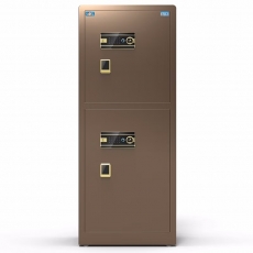 虎牌保险柜家用办公大型指纹密码保管柜全钢防盗双门财务专用入墙保险箱博瑞系列 150cm 咖啡金