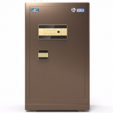 虎牌保险柜家用办公小型国标认证保险箱80cm指纹密码wifi财务专用支持鸿蒙保密柜夹万 尊虎系列 咖啡金