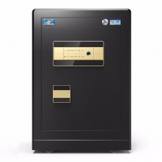 虎牌保险柜家用办公小型国标认证保险箱60cm指纹wifi全钢防盗财务专用保密柜 金麒系列 黑色