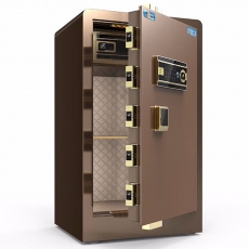 虎牌保险柜家用办公大型指纹密码WiFi保管柜全钢防盗入墙保险箱 博瑞系列 80cm 咖啡金