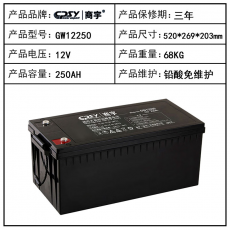 商宇商宇（CPSY）UPS不间断电源电池 商宇原装电池 商宇电池 GW12250