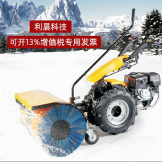 利晨小型扫雪机滚刷道路抛雪机物业清雪机多功能除雪驾驶式道路清雪机 豪华款全配