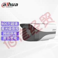 大华dahua监控摄像头 400万高清枪机监控POE供电双灯摄像头 星光级红外夜视高清 DH-IPC-HFW2433M-I2-3.6MM