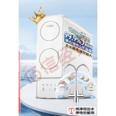 海尔（Haier） 【新品】净水器家用净水机 RO反渗透纯水机600G大通量无桶双出水台下直饮机 升级2022款600G HRO6H22-2U1